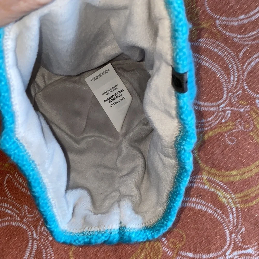NORTH face lined girls blue hat never worn